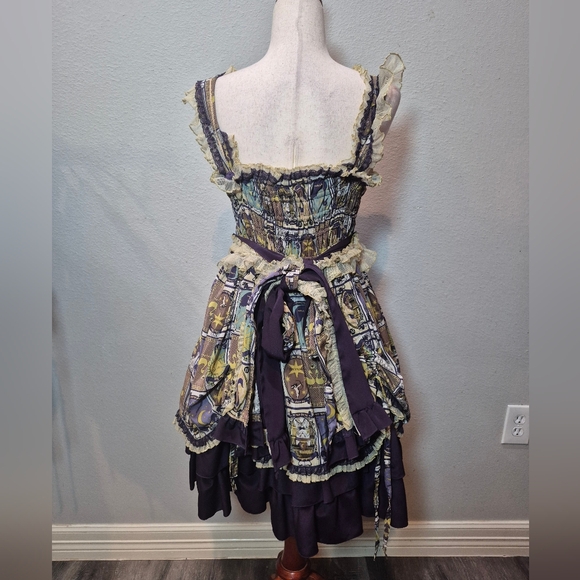 Metamorphose Mini Dress Size Small Purple Patterned In Excellent Condition - Picture 2 of 6